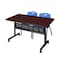 Kobe Rectangle Mobile table, 48" W, 29" H, Laminate Top, Mahogany MKFTM4830MH47BE - alternate 1